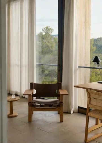 Poltrona Den spanske stol  - Pelle marrone scuro-rovere oliato - Fredericia Furniture