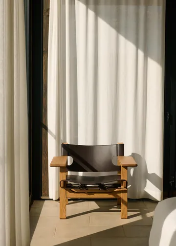 Poltrona Den spanske stol  - Pelle marrone scuro-rovere oliato - Fredericia Furniture