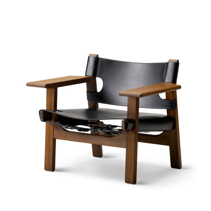 Poltrona Den spanske stol , Pelle nero-rovere affumicato Fredericia Furniture