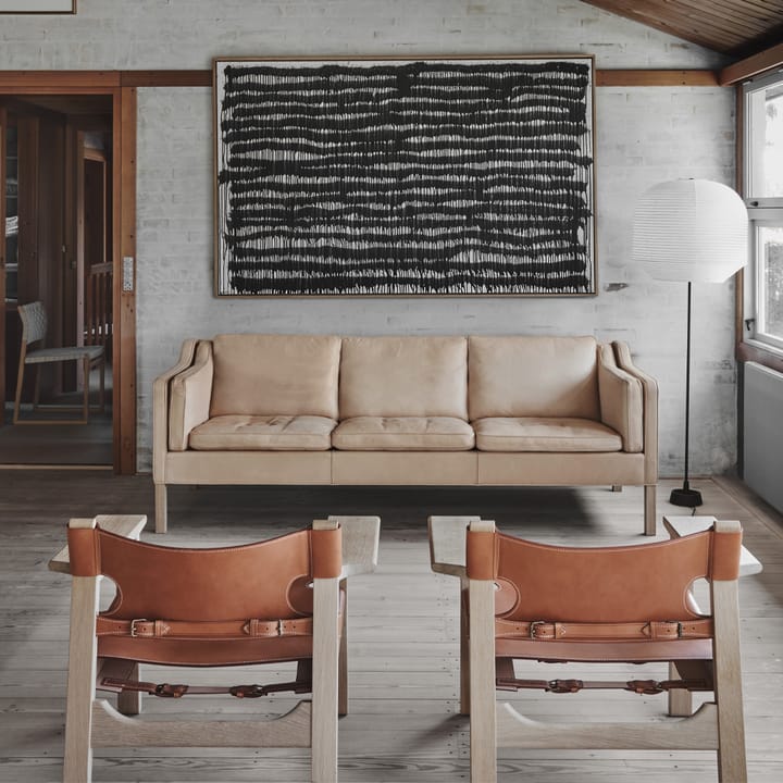 Poltrona Den spanske stol , Pelle nero-rovere verniciato nero Fredericia Furniture