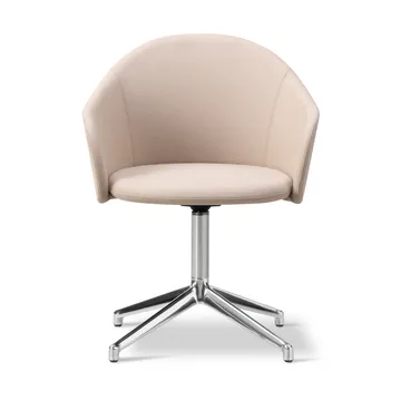Poltrona Gomo base girevole a 4 punte - Blazer CUZ47 Fairfield-alluminio lucido - Fredericia Furniture