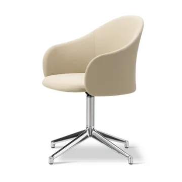 Poltrona Gomo base girevole a 4 punte - Mylla 811-alluminio lucido - Fredericia Furniture