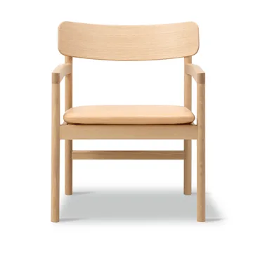 Poltrona lounge Post - Vegeta in pelle - rovere oliato chiaro - Fredericia Furniture