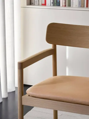 Poltrona lounge Post - Vegeta in pelle - rovere oliato chiaro - Fredericia Furniture