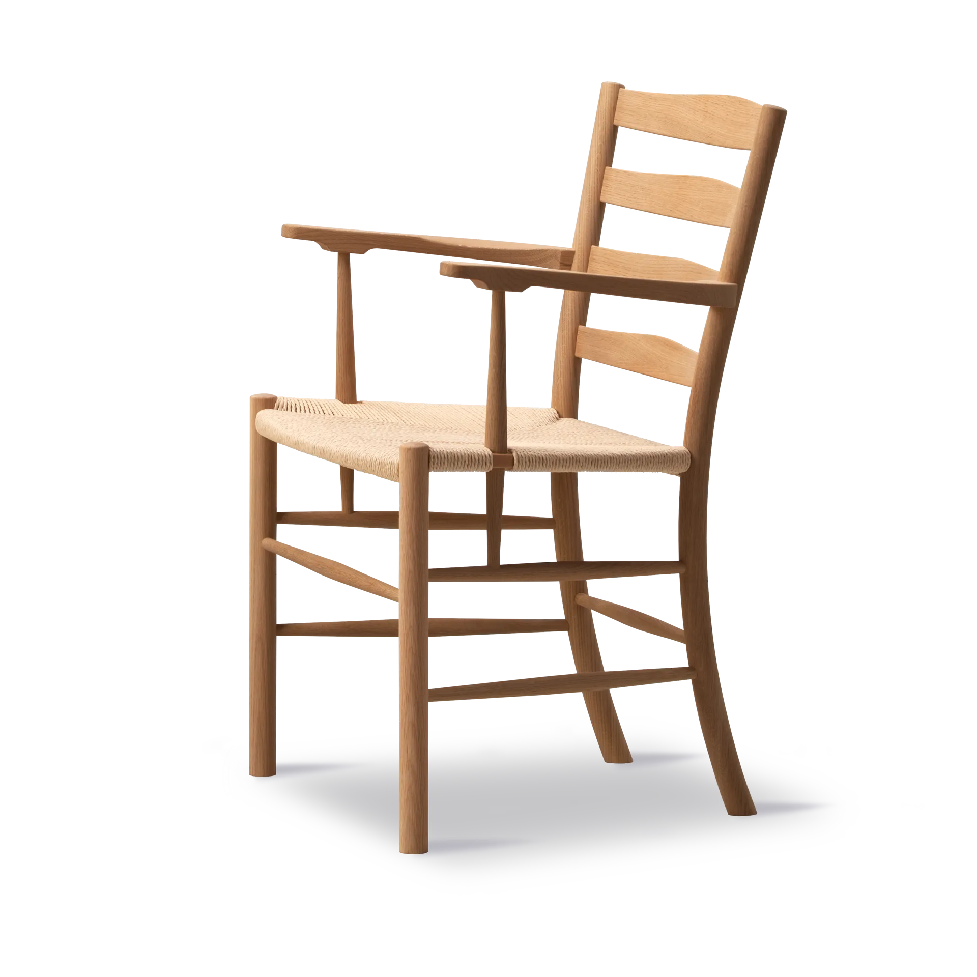 Sedia con braccioli Klint , Intrecciato naturale-rovere oliato Fredericia Furniture