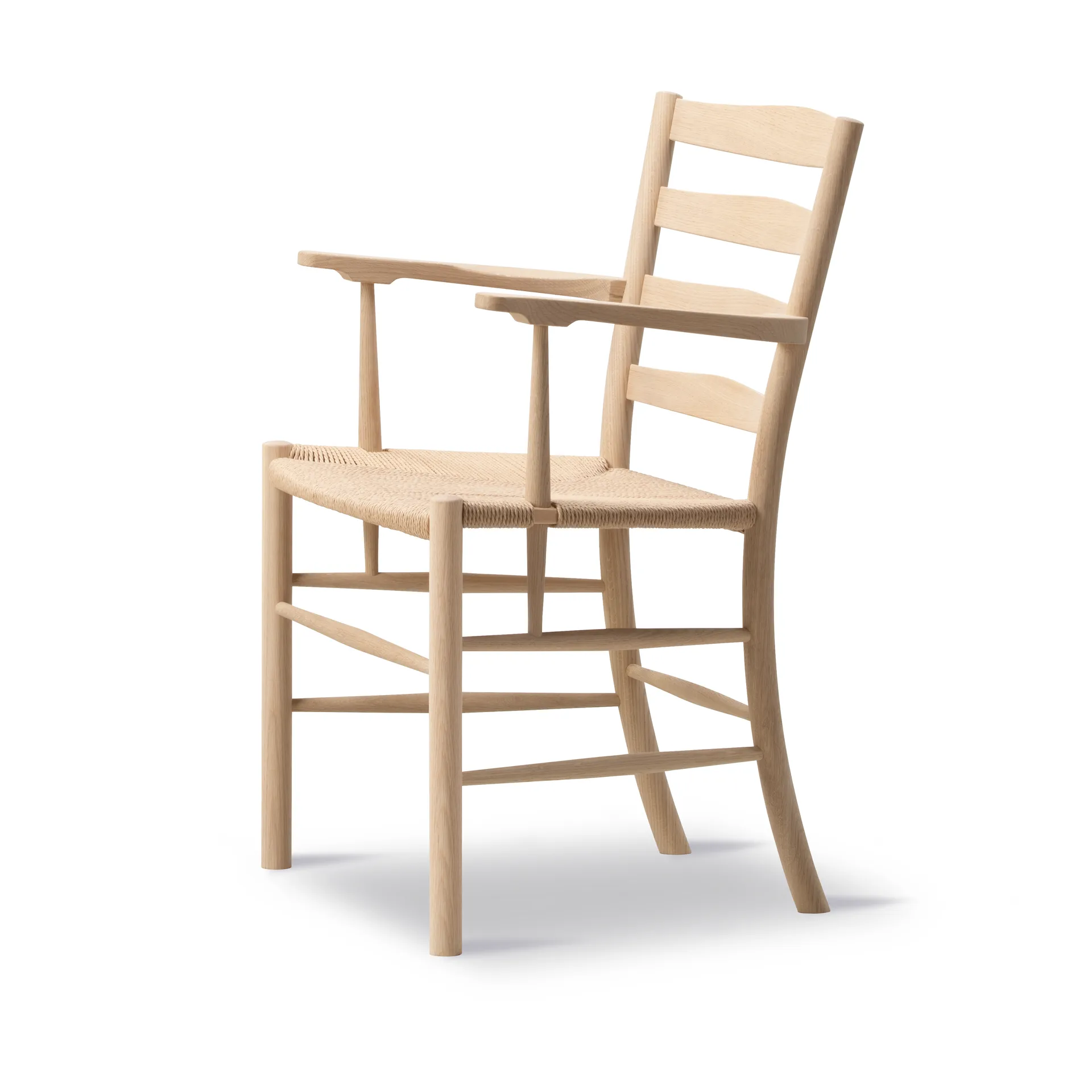 Sedia con braccioli Klint , Naturale intrecciato-Rovere saponato Fredericia Furniture