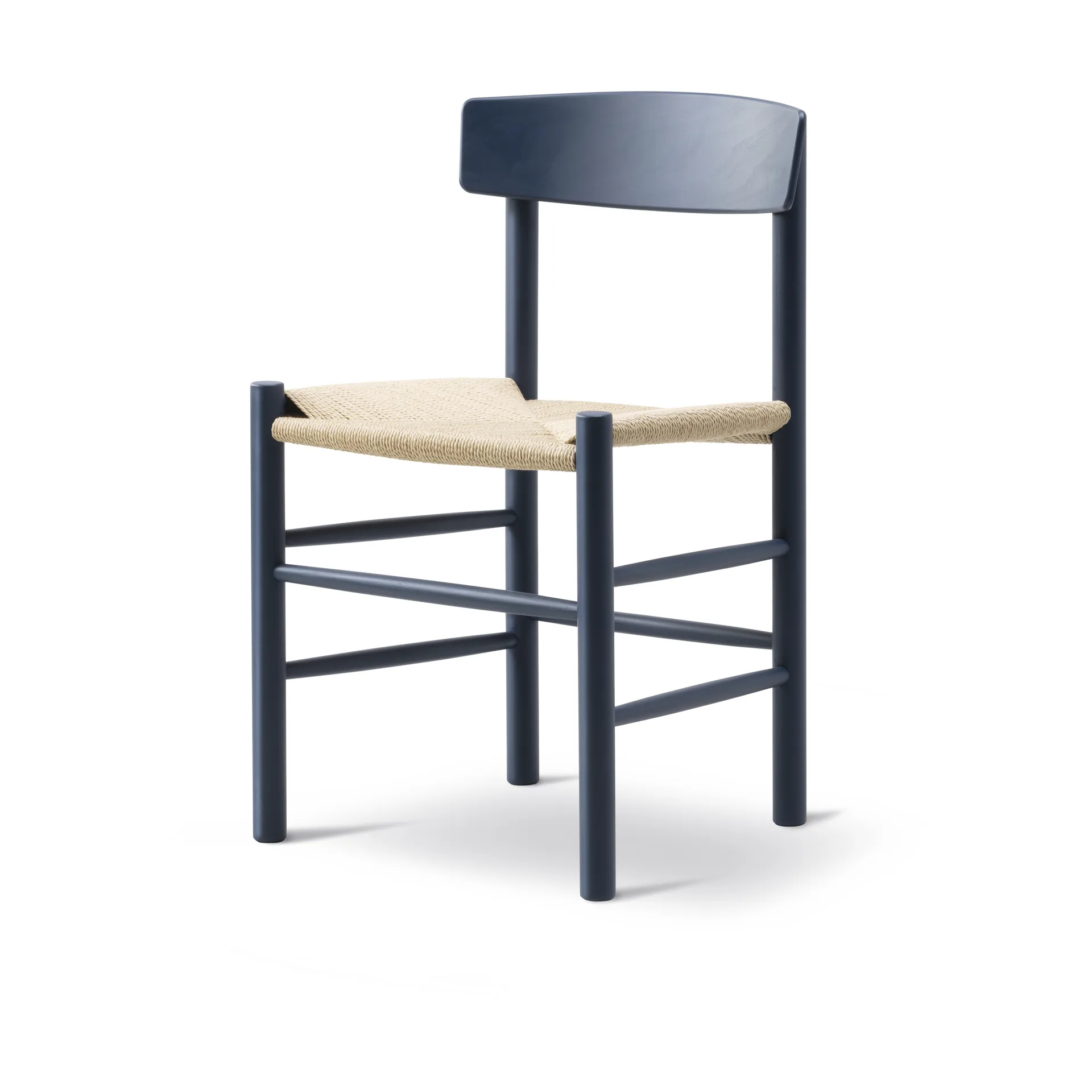 Sedia J39, Blu indigo intreccio naturale Fredericia Furniture