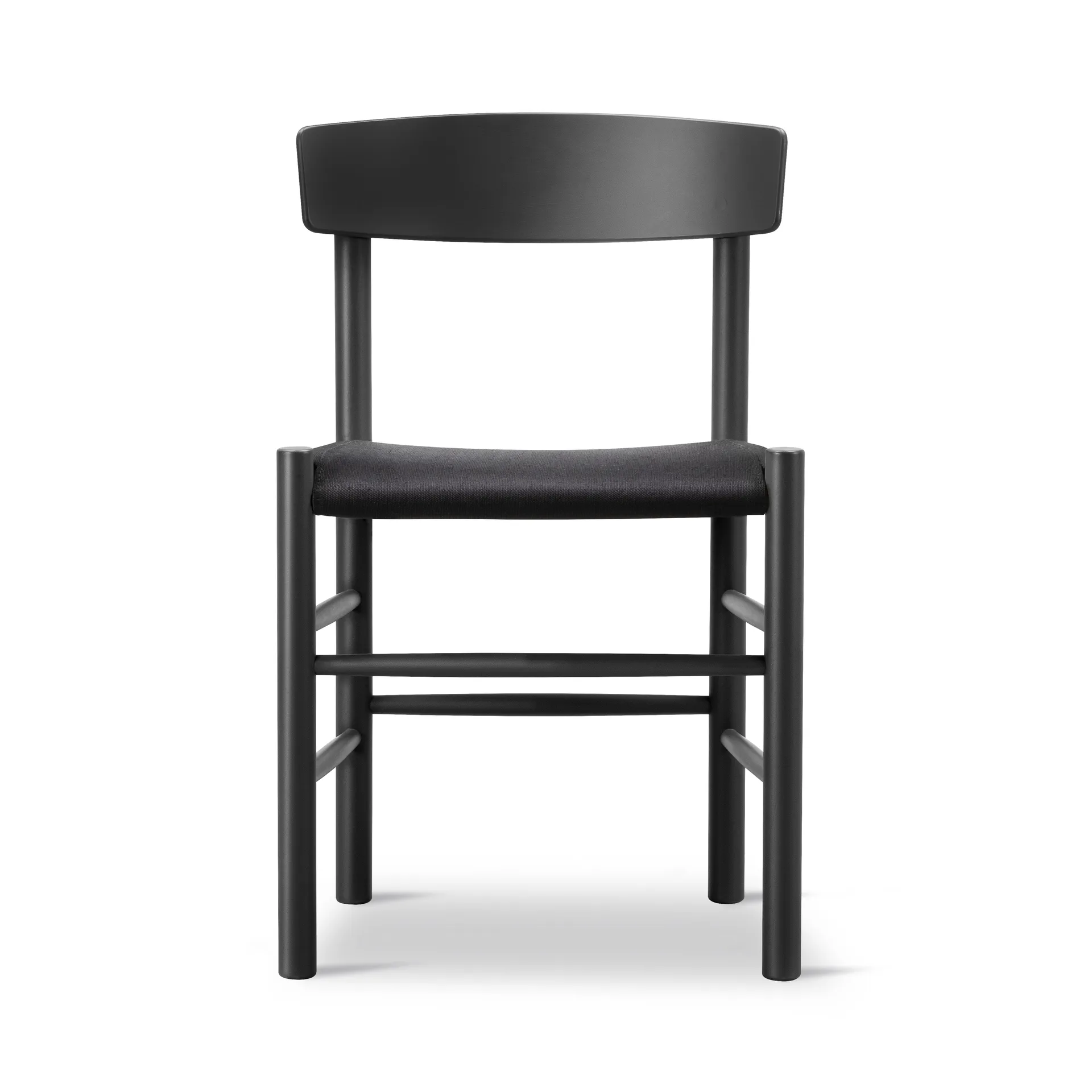 Sedia J39, Faggio laccato nero canvas nero Fredericia Furniture