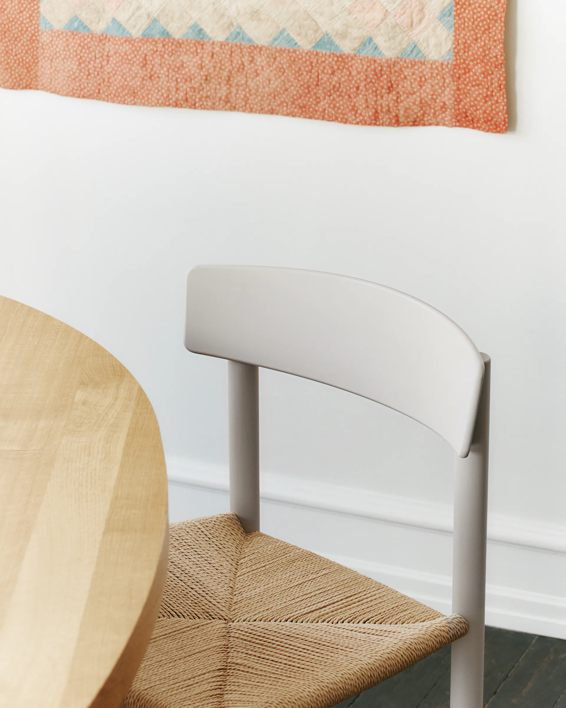 Sedia J39, Grigio pebble intreccio naturale Fredericia Furniture