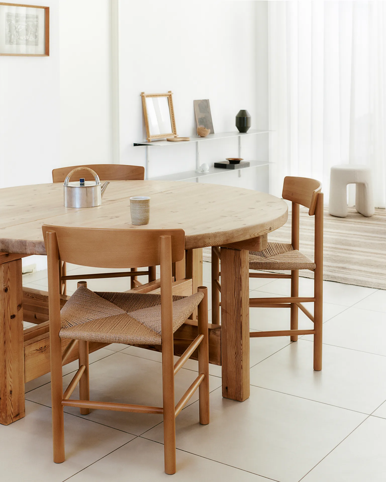 Sedia J39, Laccato vintage intreccio naturale Fredericia Furniture