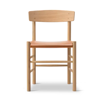 Sedia J39 - Quercia leggermente oliata-pelle Omni 307 Cognac - Fredericia Furniture