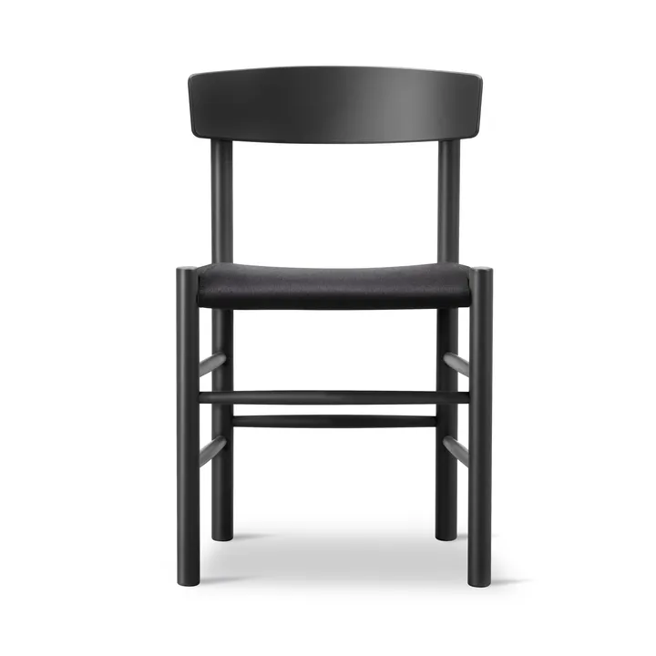 Sedia J39 - Rovere laccato nero – tela nera - Fredericia Furniture