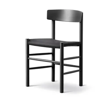 Sedia J39 - Rovere laccato nero – tela nera - Fredericia Furniture