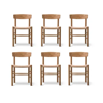 Sedia J39, Rovere oliato-intrecciato naturale, confezione da 6 - Fredericia Furniture