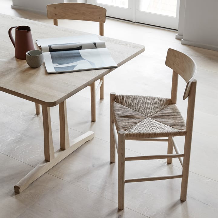 Sedia J39, Rovere saponato-intrecciata naturale Fredericia Furniture