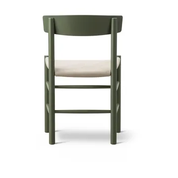Sedia J39 - Verde kaki – tela naturale - Fredericia Furniture