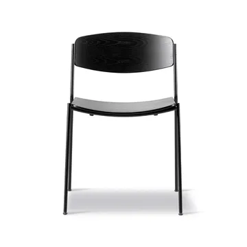 Sedia Lynderup 3080  - Frassino nero-telaio in acciaio nero - Fredericia Furniture