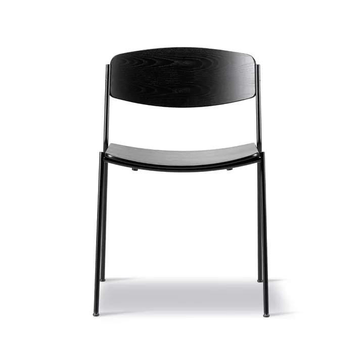 Sedia Lynderup 3080  - Frassino nero-telaio in acciaio nero - Fredericia Furniture
