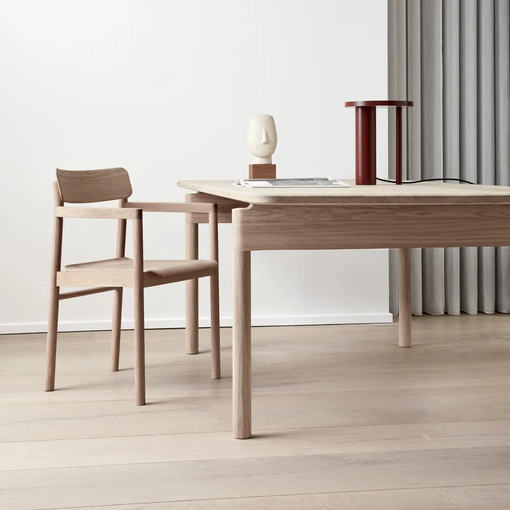 Tavolo da pranzo Post 6438, Rovere saponato, 100x225 cm Fredericia Furniture