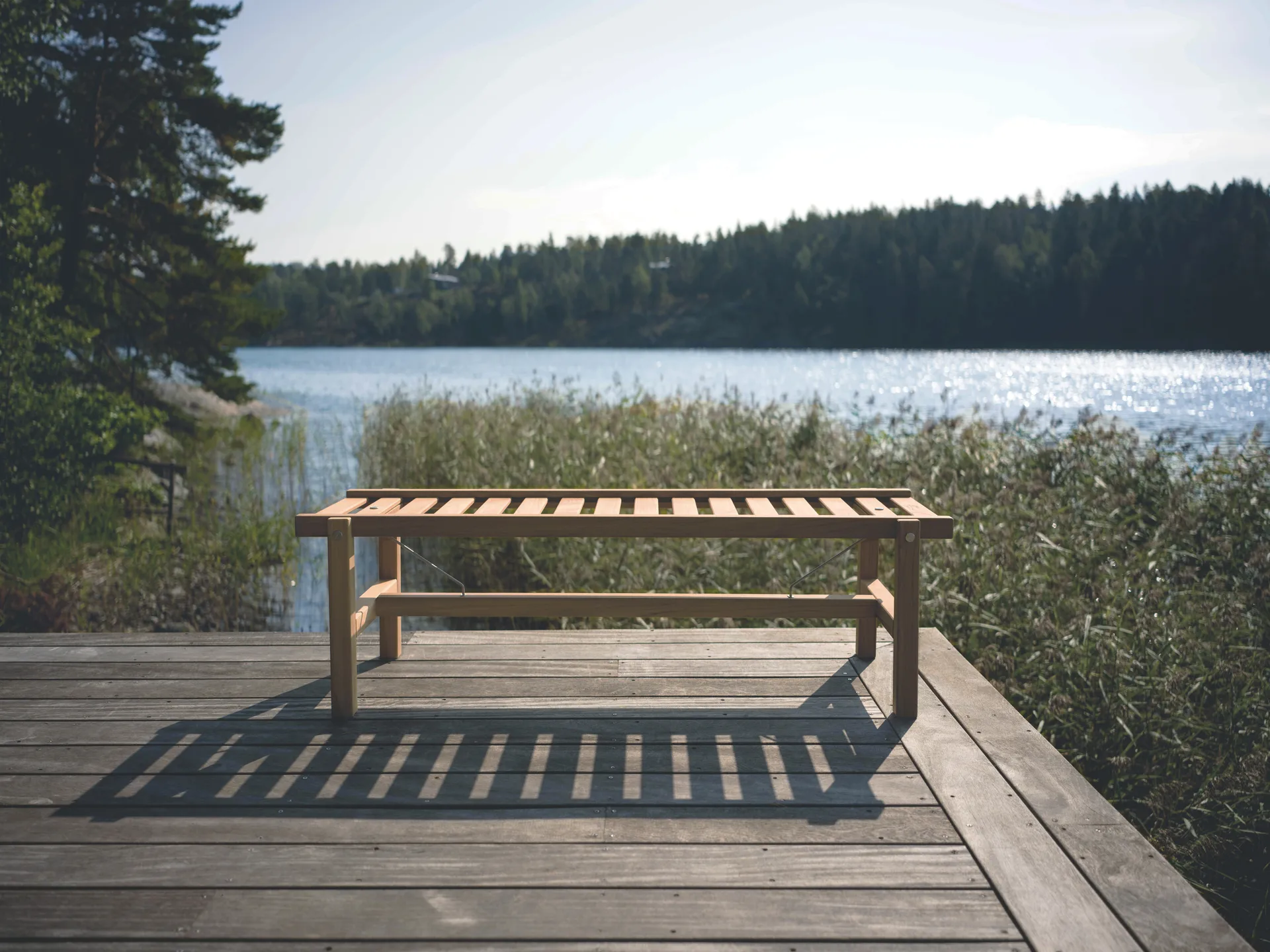 45 panca, Teak, 135 cm Fri Form