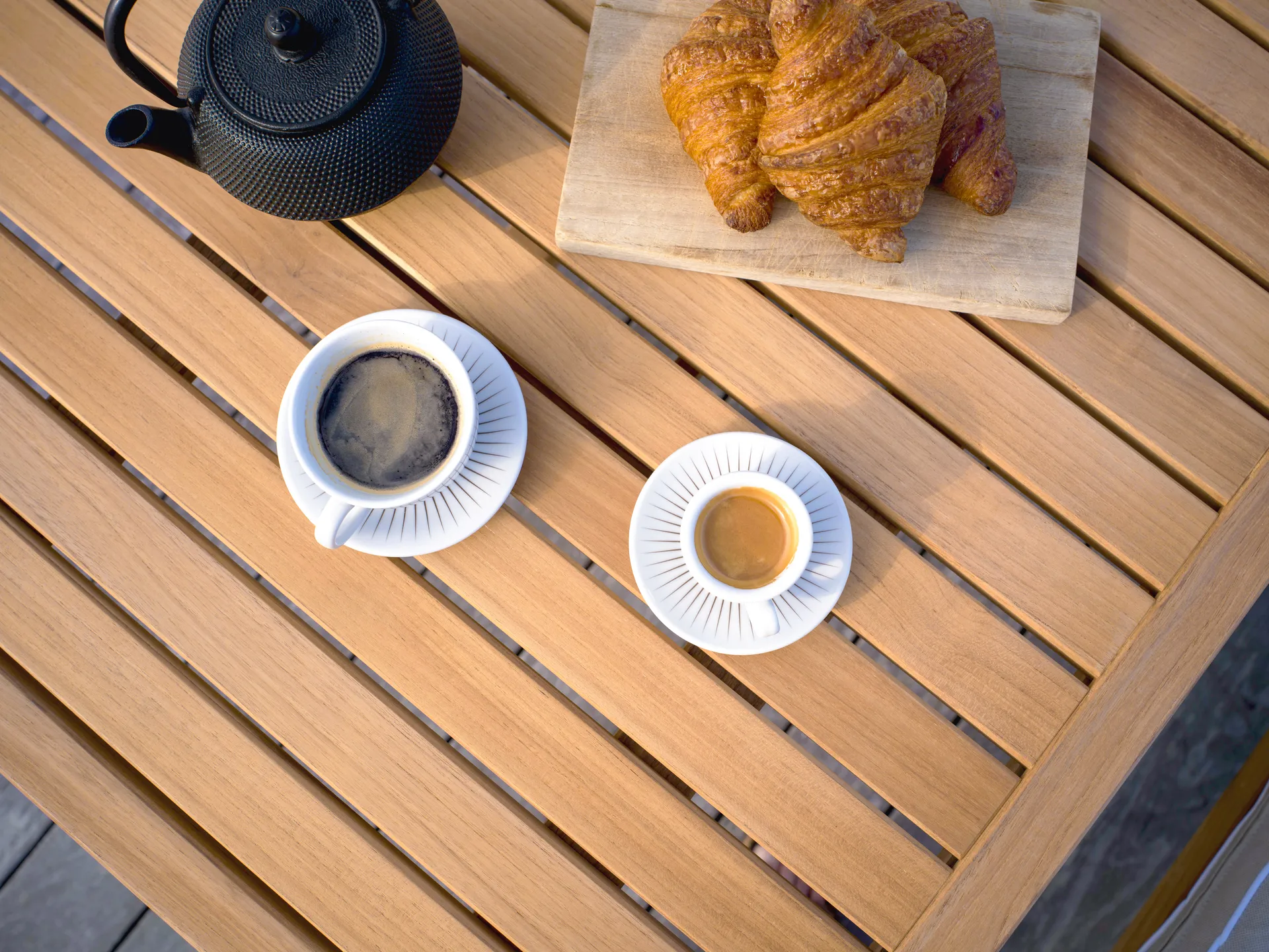 65 tavolo, Teak, 128x120x68 cm Fri Form