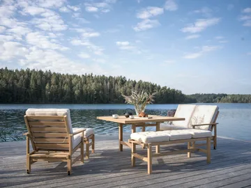 65 tavolo - Teak, 128x120x68 cm - Fri Form