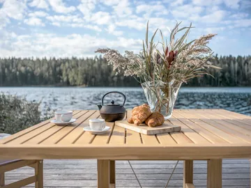 65 tavolo - Teak, 128x120x68 cm - Fri Form