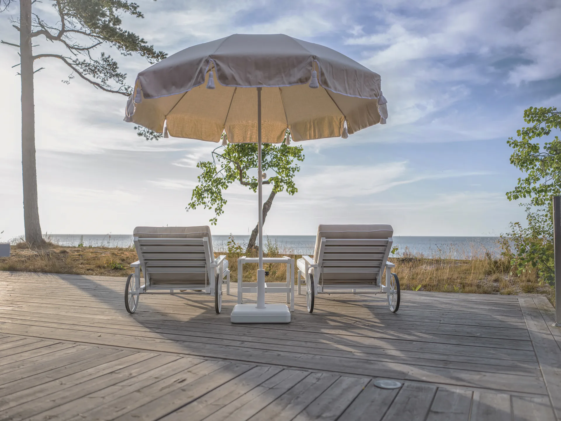 90 parasole, Beige, Ø220 cm Fri Form