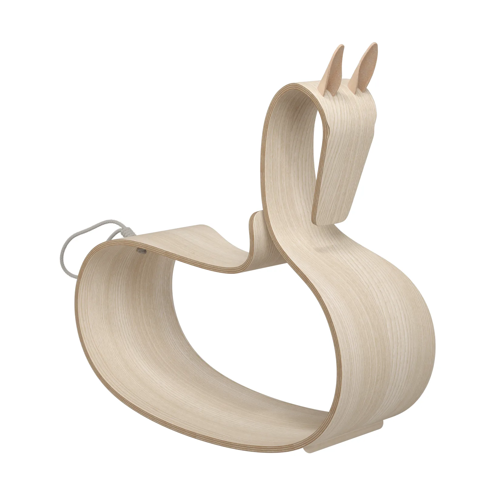 Cavallo a dondolo Rocking Horse, Frassino laccato transparente Fritz Hansen