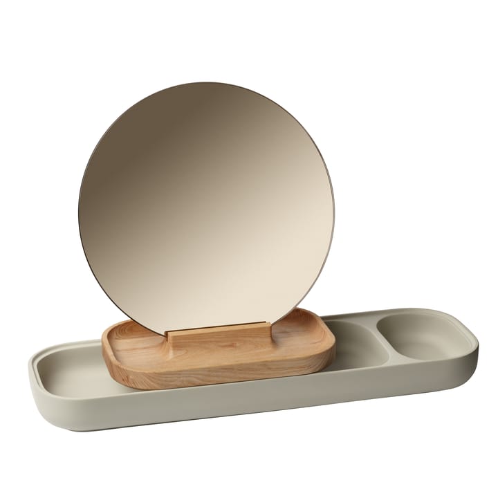 Contenitore con specchio Slide, Frassino-cemento Fritz Hansen