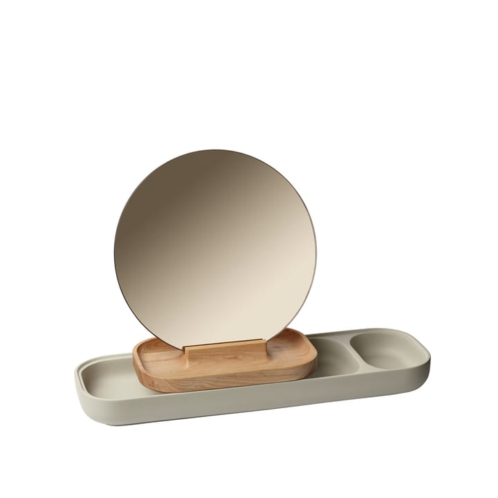 Contenitore con specchio Slide, Frassino-cemento Fritz Hansen