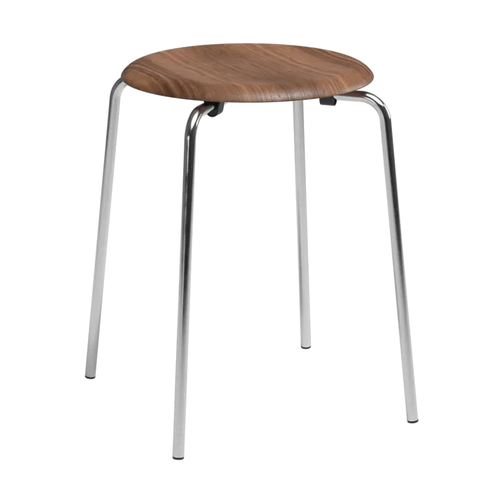 Dot sgabello rotondo - Noce-cromo, Ø32,8x45,5 cm - Fritz Hansen