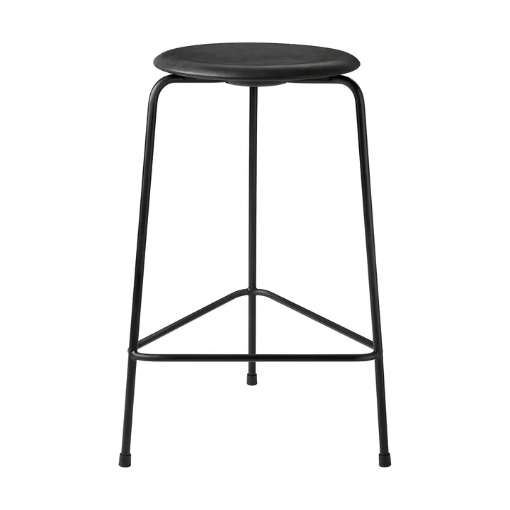 High Dot counter stool 3 gambe - Essential black-matt black - Fritz Hansen