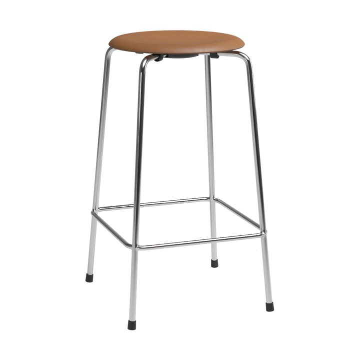 High Dot counter stool 4 gambe - Wild cuoio walnut-cromo - Fritz Hansen