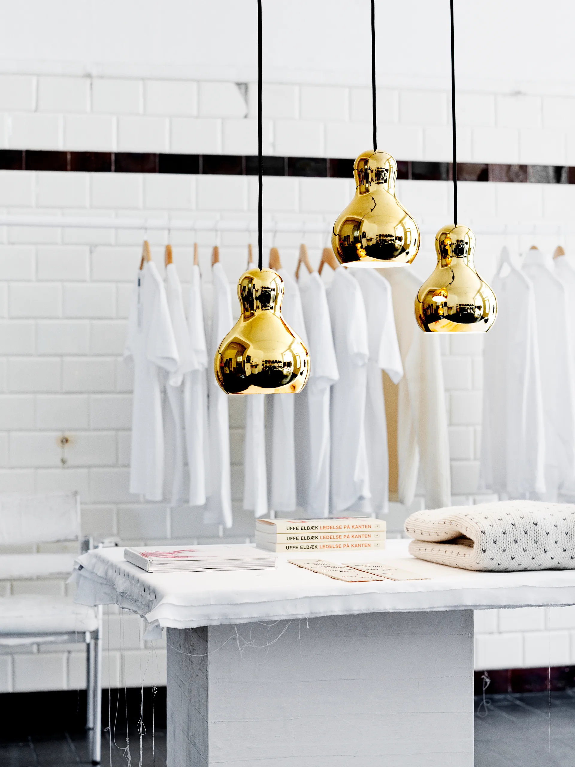 Lampada a sospensione Calabash P1, Oro Fritz Hansen