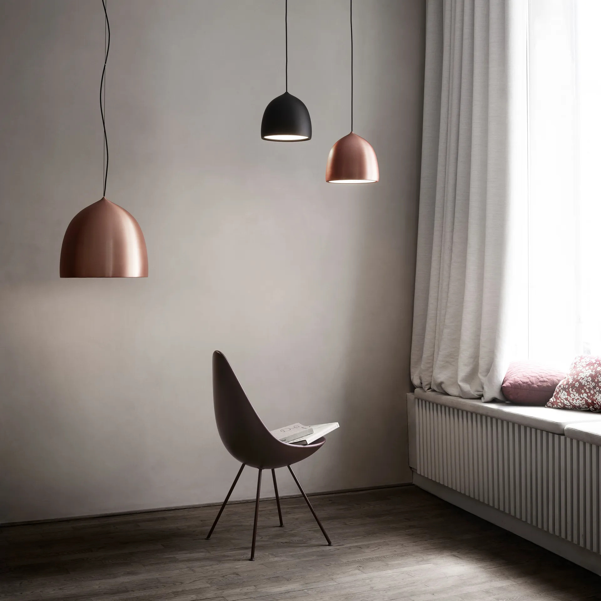 Lampada a sospensione Suspence P1, Ottone Fritz Hansen