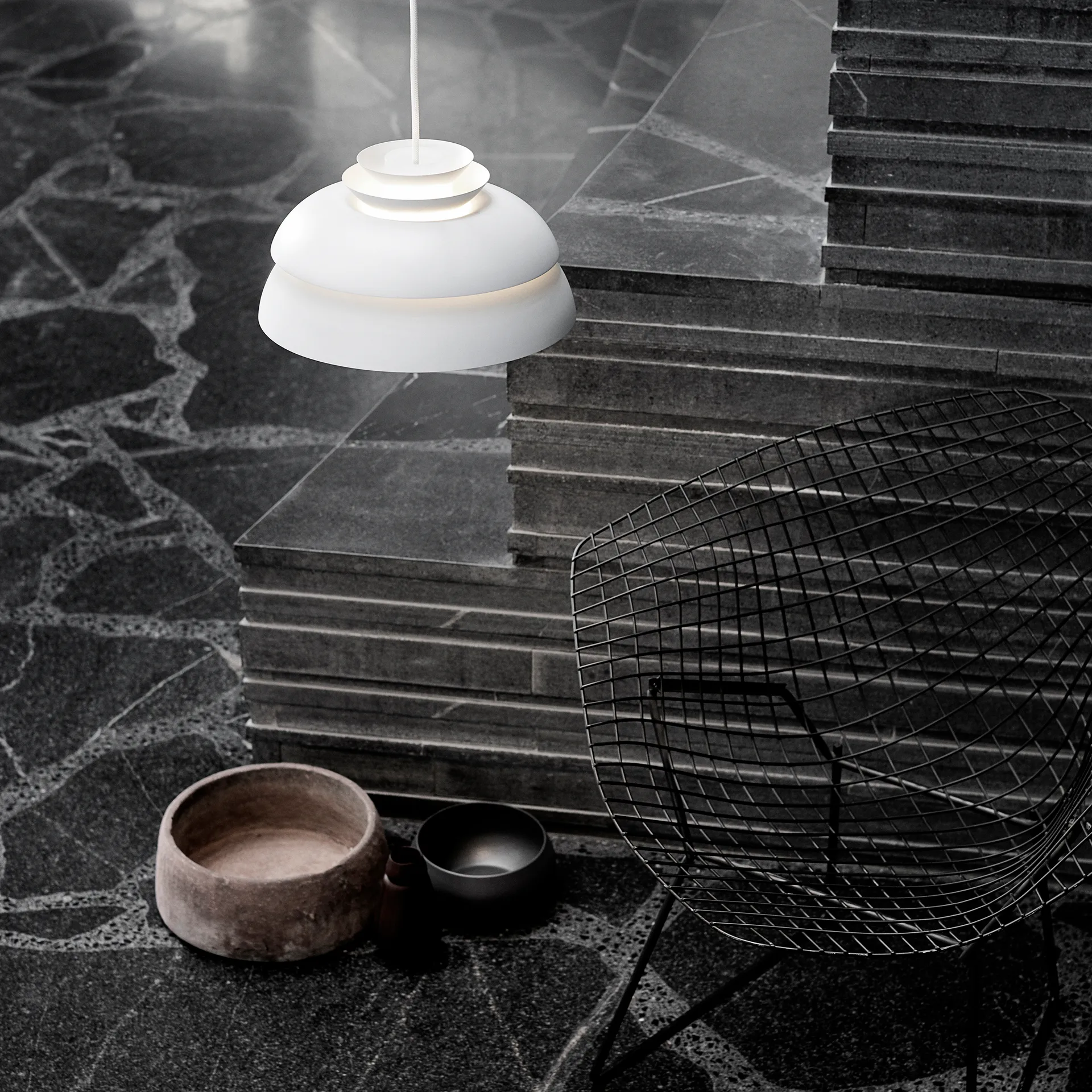 Lampadario Concert bianco, P1 Fritz Hansen