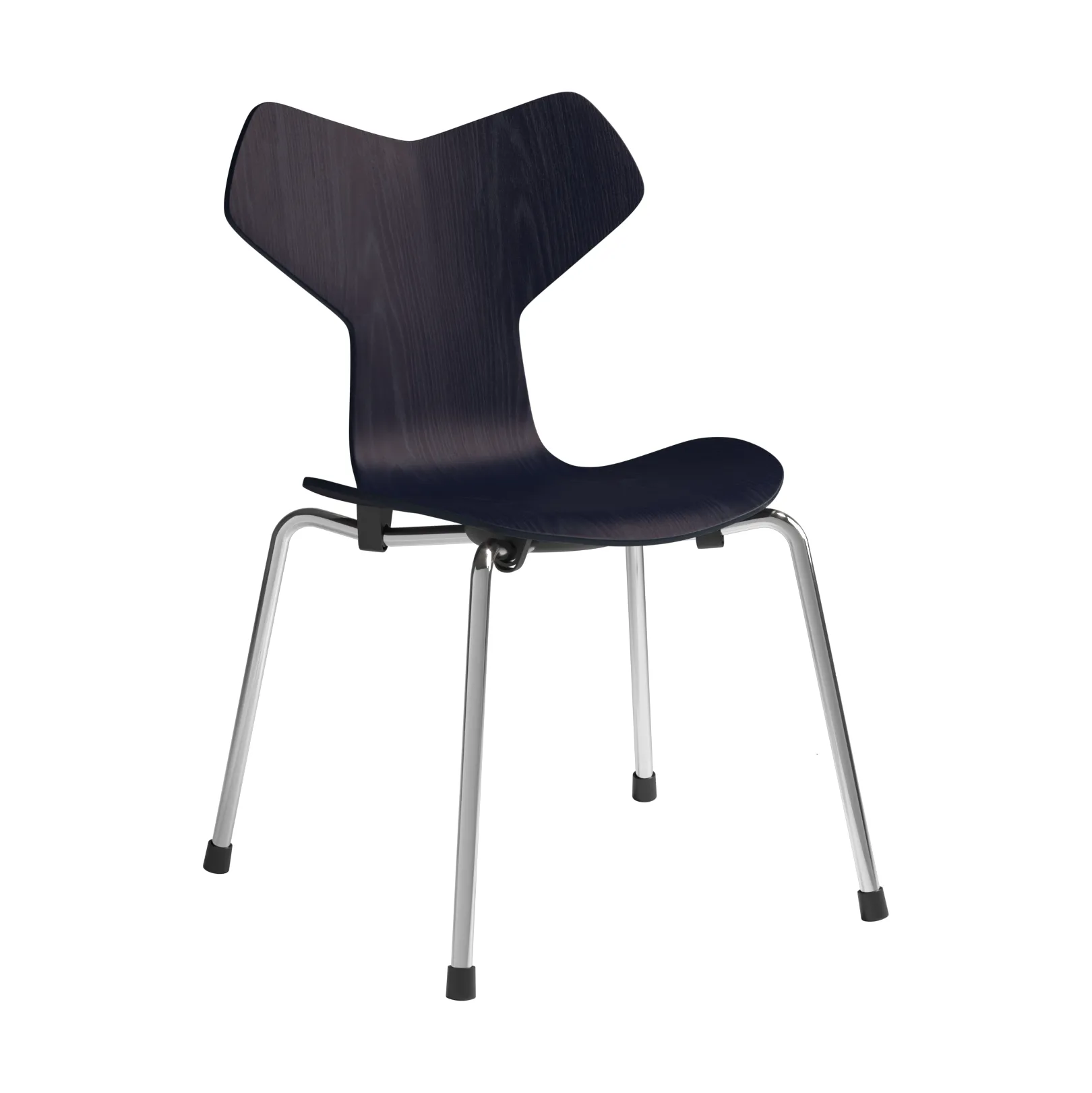 Sedia per bambini Grand Prix, Midnight blue frassino verniciato-cromo Fritz Hansen