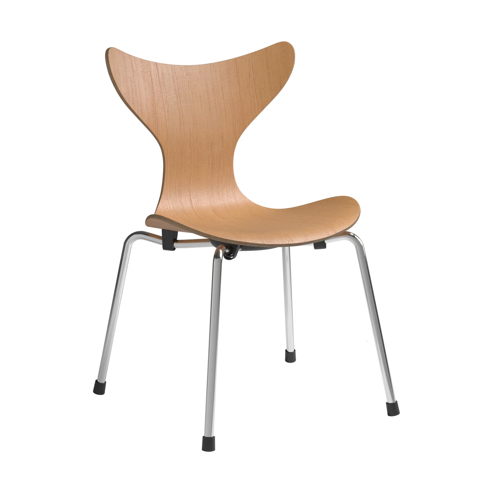Sedia per bambini Liljan, Oregon pine-cromo Fritz Hansen