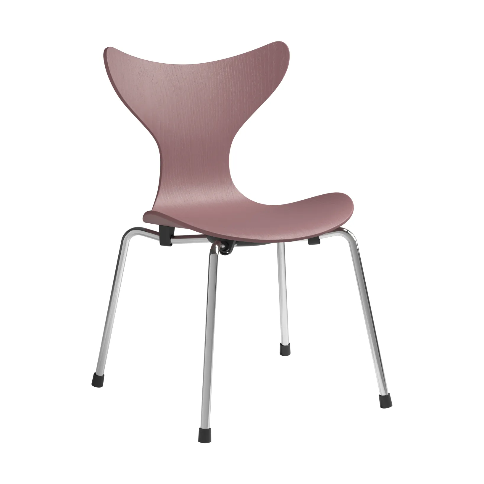 Sedia per bambini Liljan, Wild rose frassino verniciato-cromo Fritz Hansen