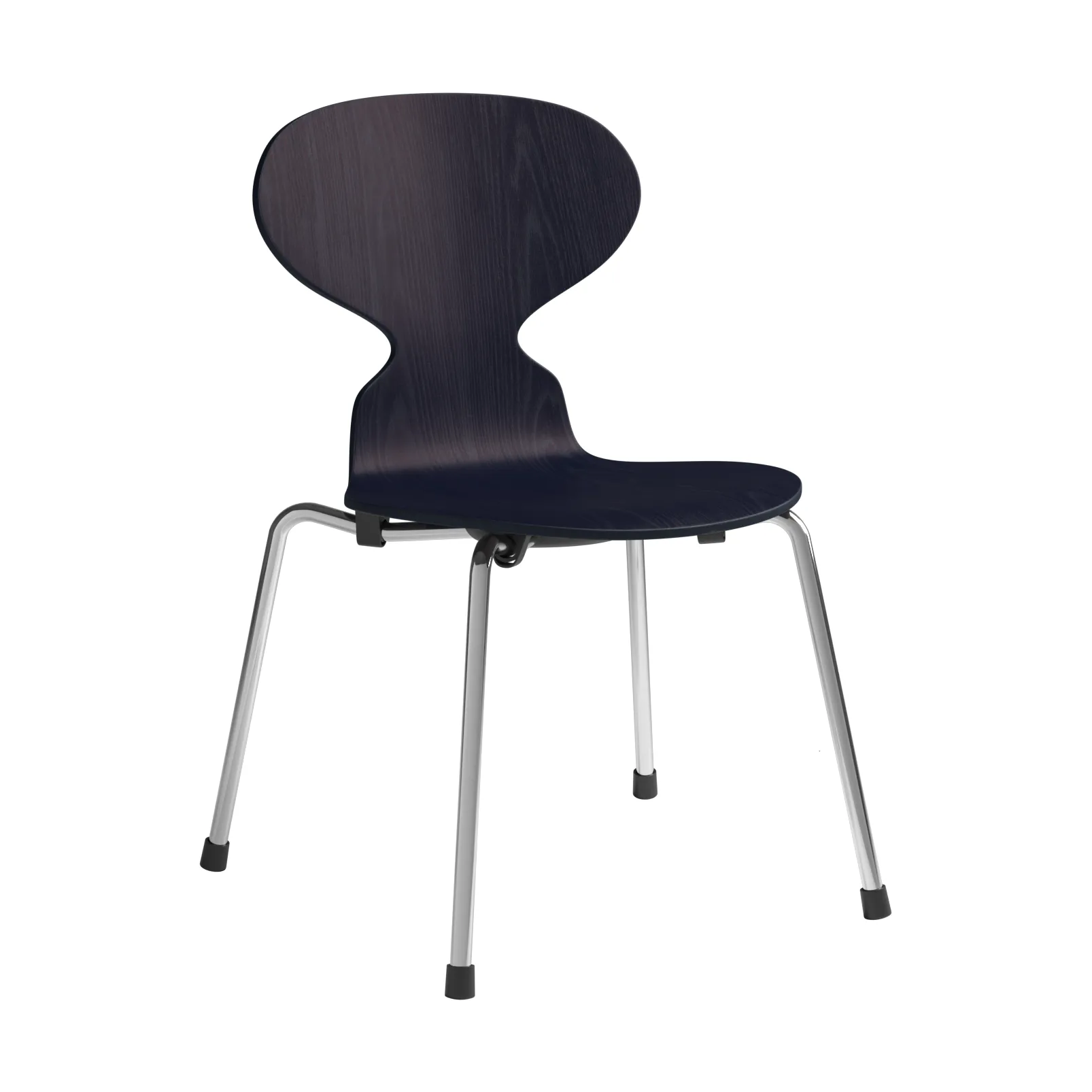 Sedia per bambini Myran, Midnight blue frassino verniciato-cromo Fritz Hansen