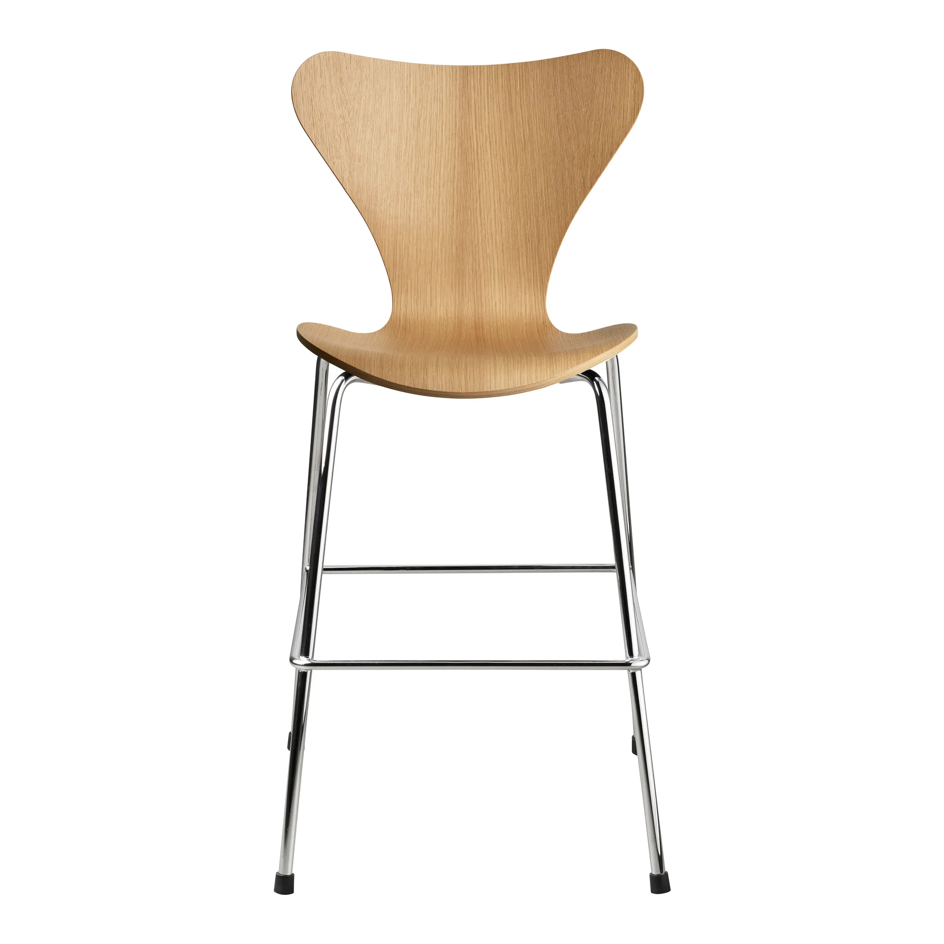 Sedia Series 7 Junior cromata 3177, Lacquered oak veneer Fritz Hansen
