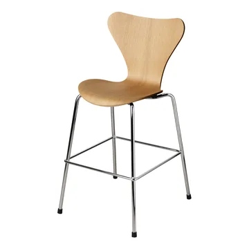Sedia Series 7 Junior cromata 3177 - Lacquered oak veneer - Fritz Hansen