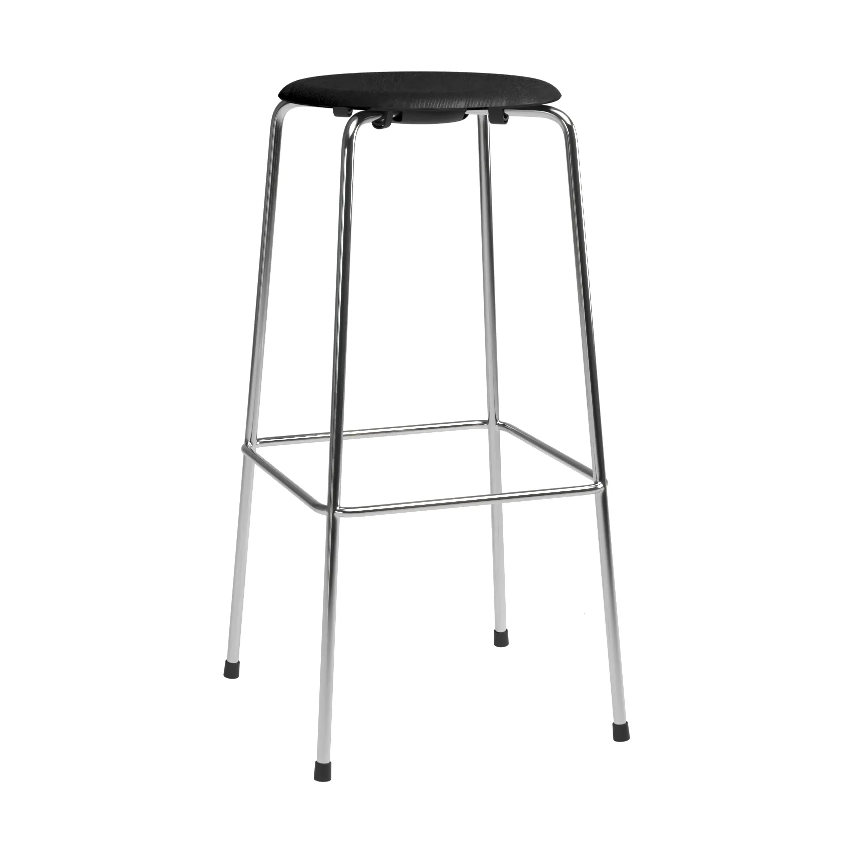 Sgabello da bar High Dot, Frassino nero-cromo Fritz Hansen