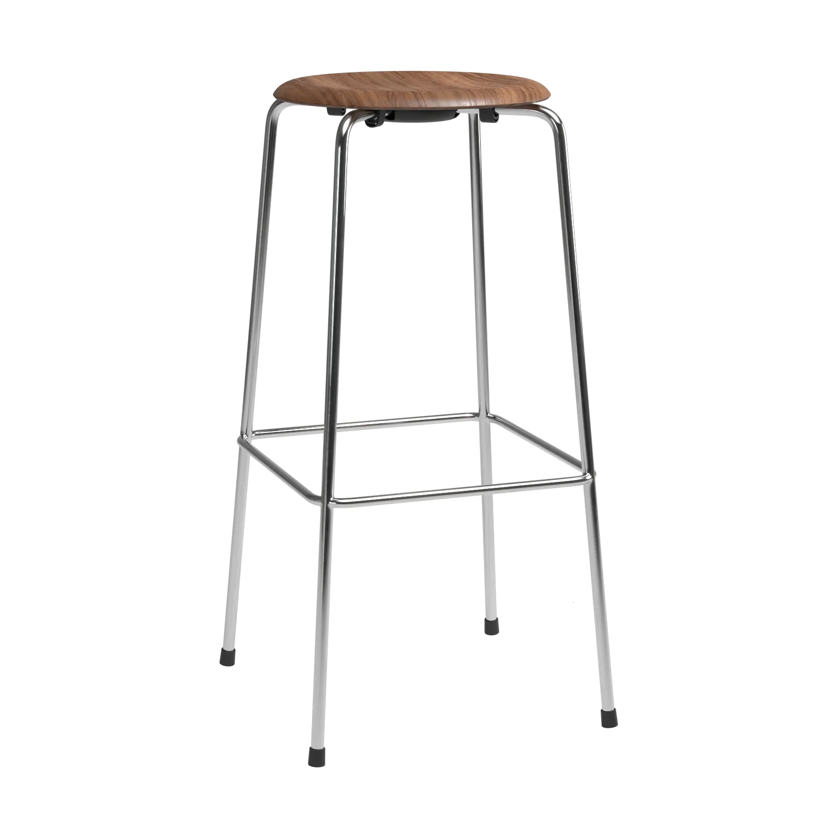 Sgabello da bar High Dot, Noce-cromo Fritz Hansen