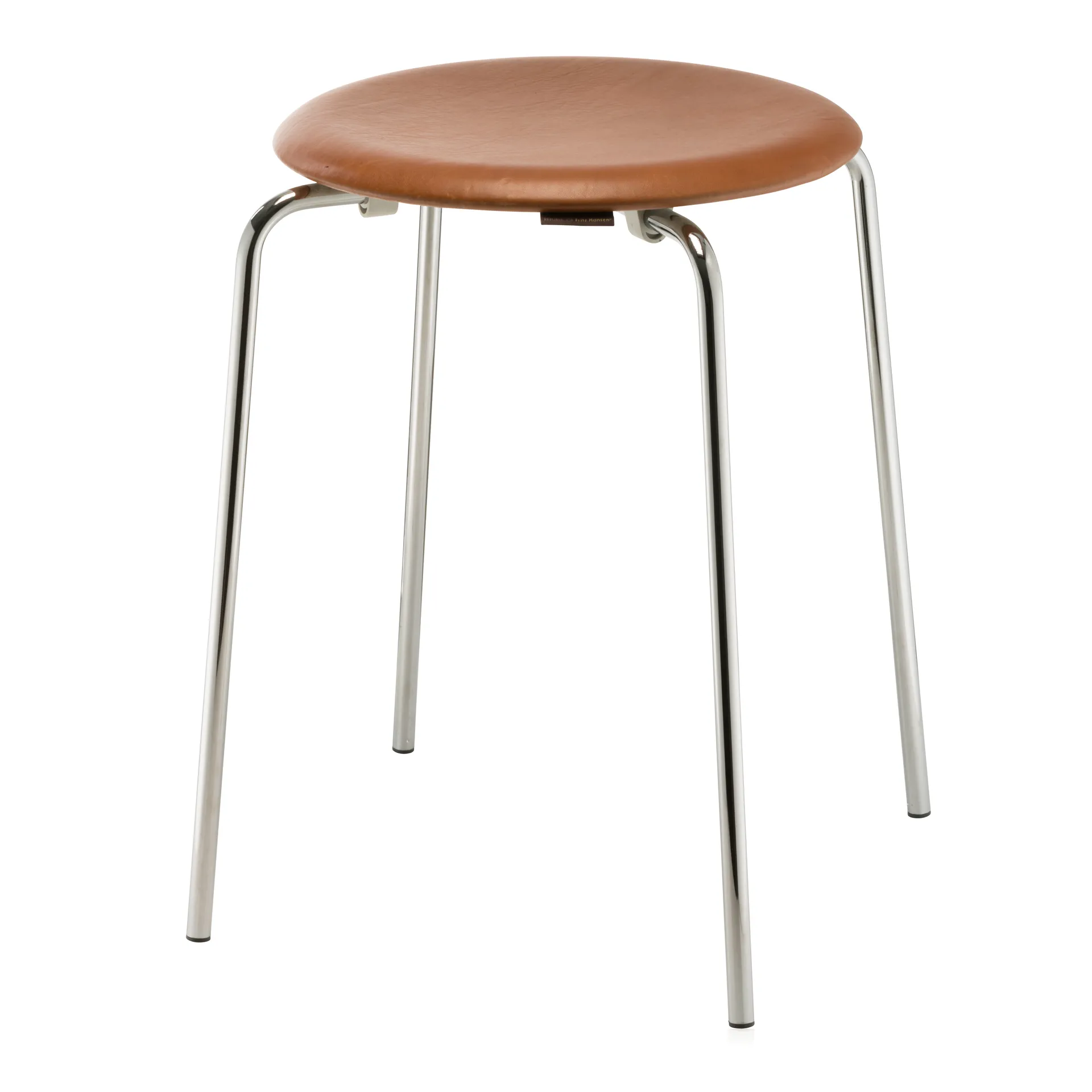 Sgabello Dot in pelle, Noce Fritz Hansen