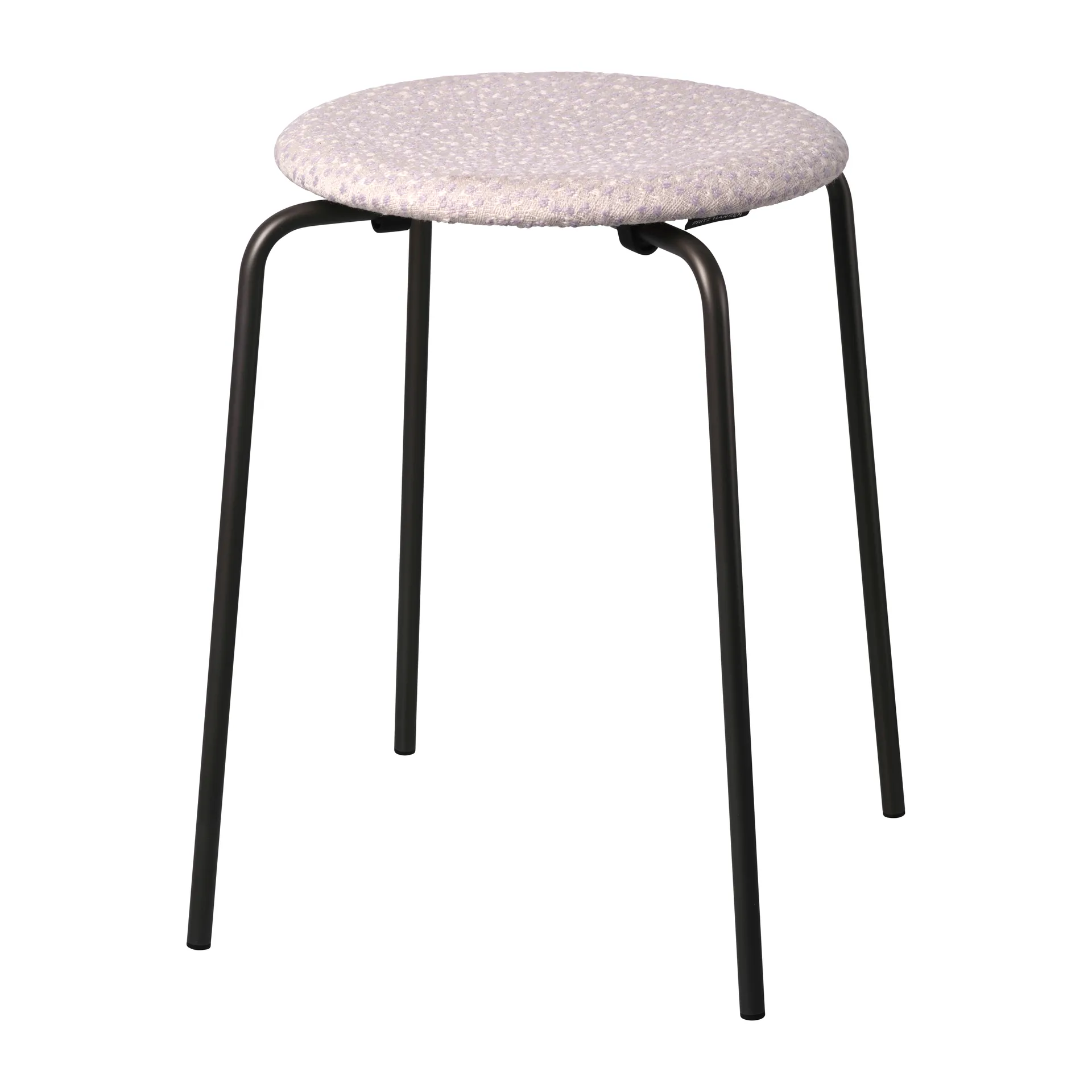 Sgabello Dot in tessuto, Bianco-viola Fritz Hansen
