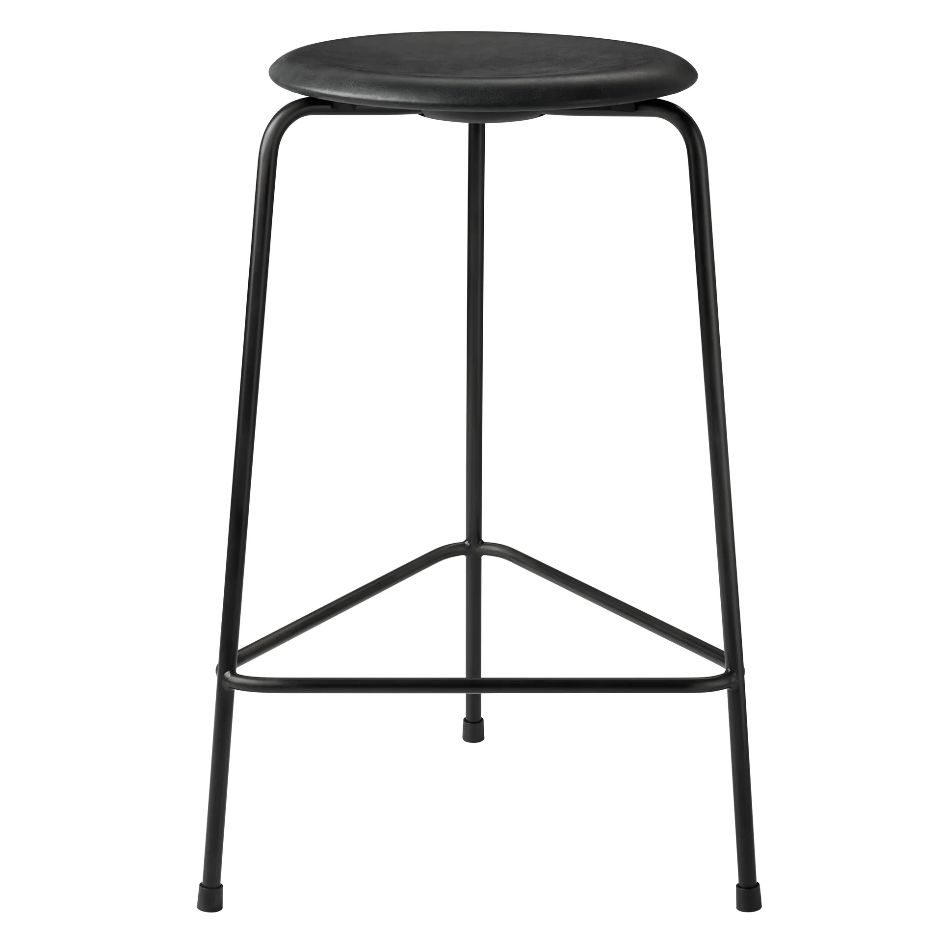 Sgabello in pelle High Dot, Cowboy black Fritz Hansen