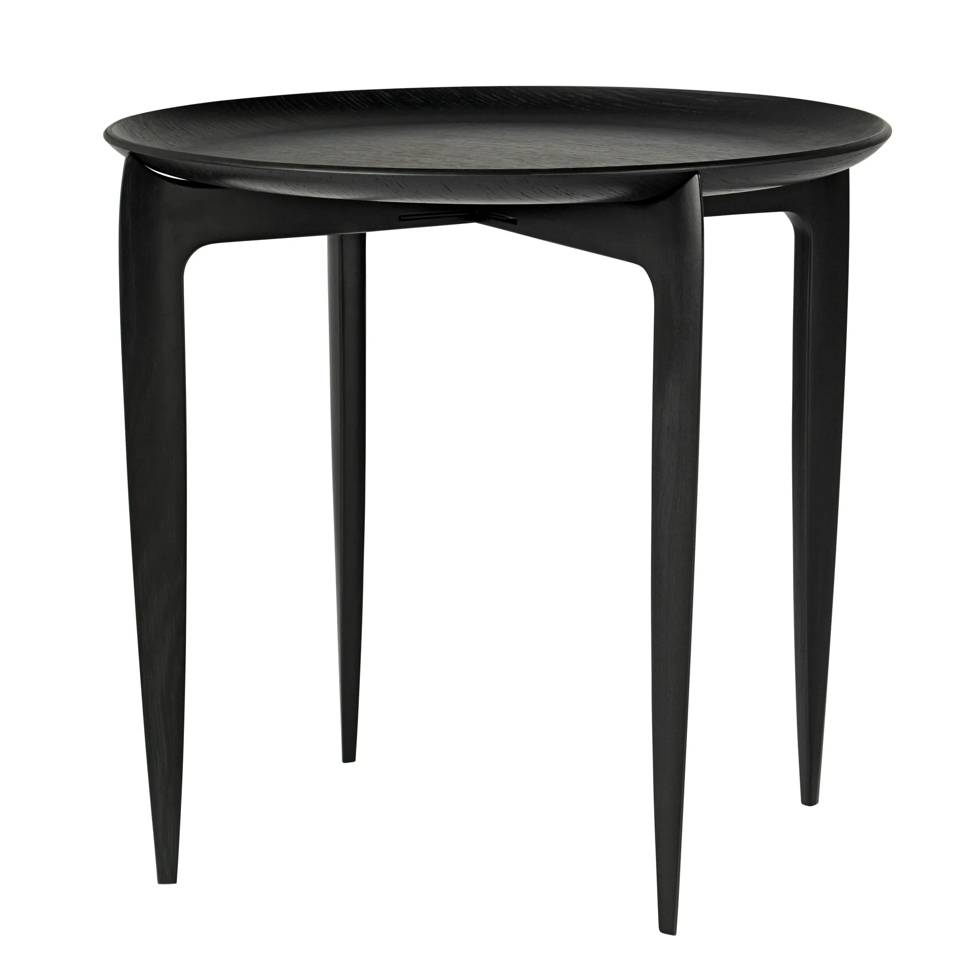 Tavolo Vassoio Foldable Ø 45 cm, Nero Fritz Hansen