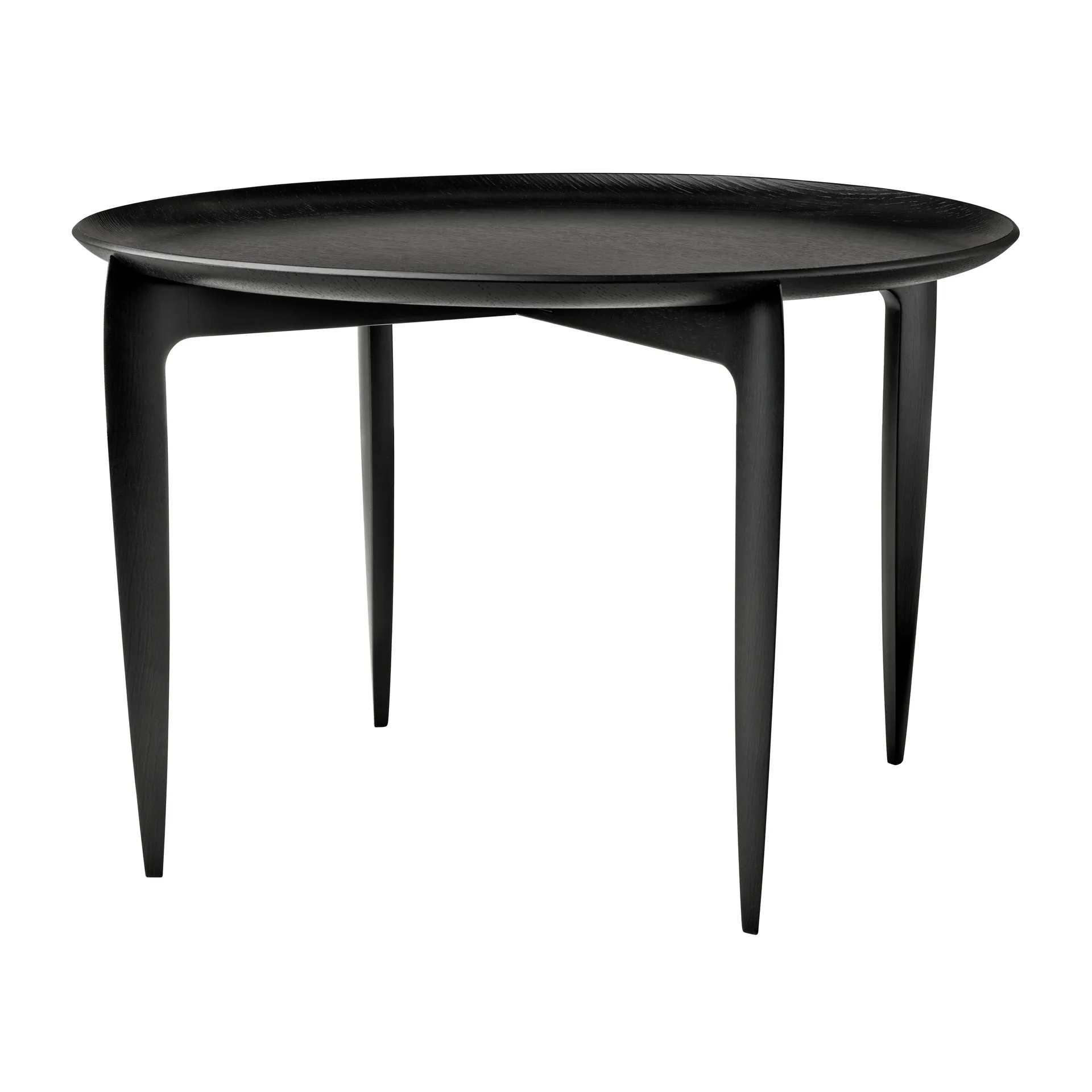 Tavolo Vassoio Foldable Ø 60 cm, Nero Fritz Hansen